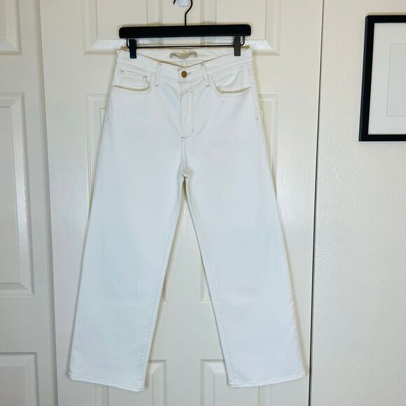 Joe’s The Blake High Rise Wide Leg Crop Milk White Size 29 - Picture 14 of 14